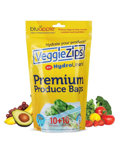 Bolsas de Almacenamiento VeggieZips Bluapple - 20 Piezas