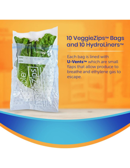 Bolsas de Almacenamiento VeggieZips Bluapple - 20 Piezas