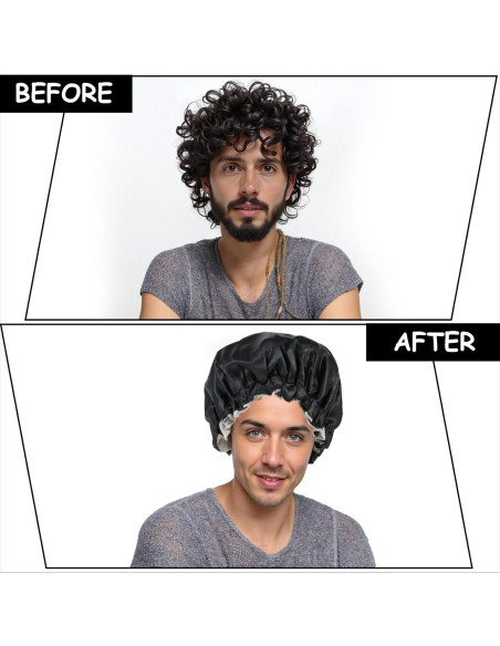 Gorro de Ducha Impermeable Reutilizable Quilax para Hombres