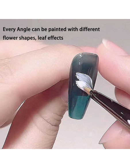 Cepillo de Uñas HNRongkya para Detalles de Pétalos y Mariposas
