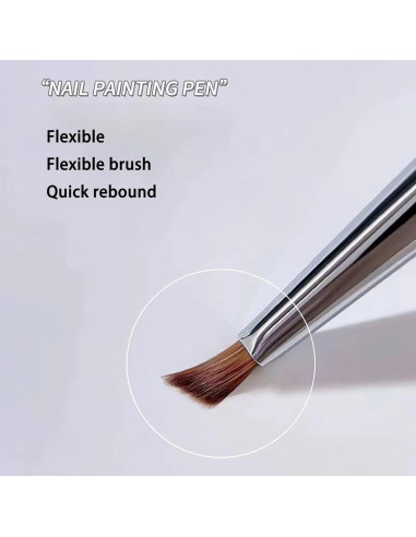 Cepillo de Uñas HNRongkya para Detalles de Pétalos y Mariposas