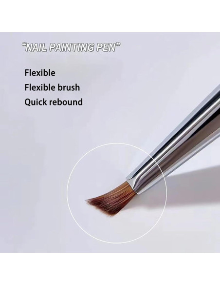 Cepillo de Uñas HNRongkya para Detalles de Pétalos y Mariposas