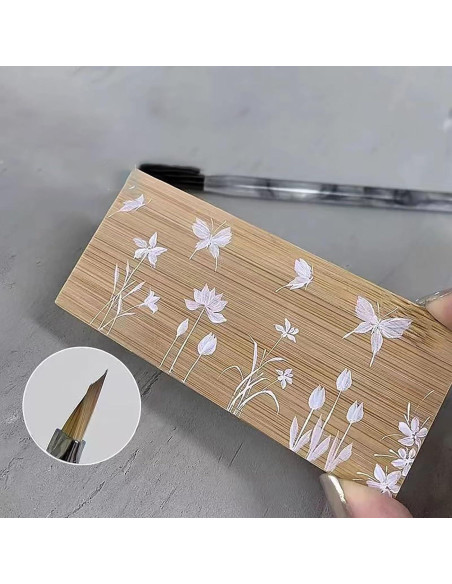 Cepillo de Uñas HNRongkya para Detalles de Pétalos y Mariposas