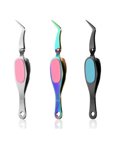 Pinzas de Precisión Curvadas Honoson 3 Piezas Acero Inoxidable