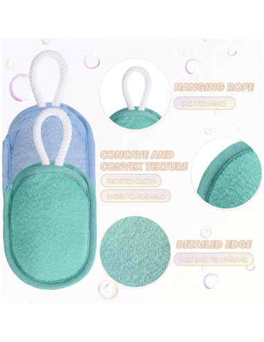 Juego de 4 Ahorra Jabón Exfoliante Sunnyray 16x11 cm