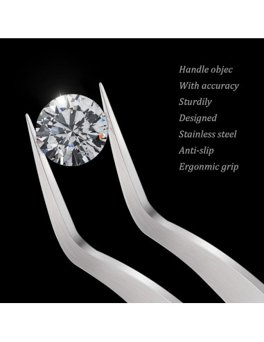 Pinzas de Precisión Curvadas Honoson 3 Piezas Acero Inoxidable