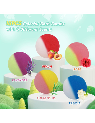 Set de 15 Bombas de Baño Sorpresa JunduoeR - Aromas Naturales