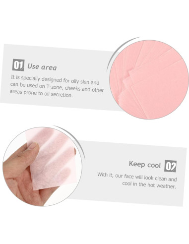 Papel Absorbente de Aceite Facial Ipetboom 200 Piezas Portátil