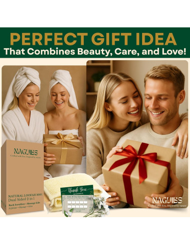 Esponja de Loofah Natural Egipcia 2 en 1 con Mango Exfoliante