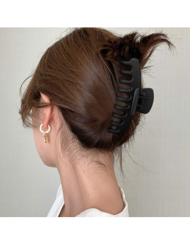 Clips de Garra Grandes Negros WHAVEL - 6 Piezas para Cabello