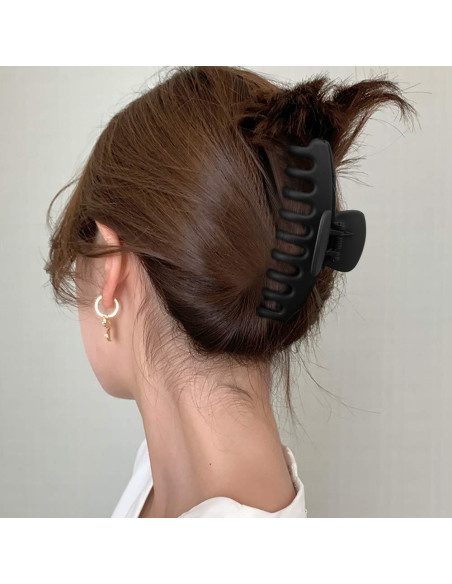 Clips de Garra Grandes Negros WHAVEL - 6 Piezas para Cabello