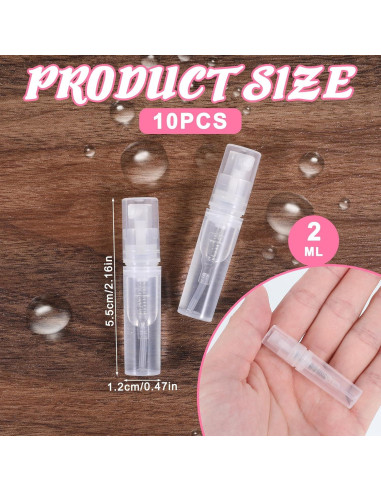 Juego de 10 Botellas de Spray Rellenables 2ml InnoHHustle