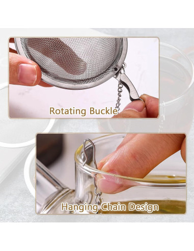 Colador de Té Medsuo 2pcs Acero Inoxidable 5cm Redondo