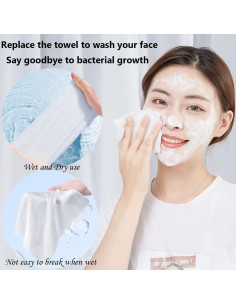 Toalla Facial Desechable Hsxfl 100% Algodón 100 Hojas 20x20 cm 2