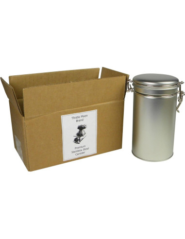 Lata Redonda de Acero Inoxidable para Té y Especias 354ml