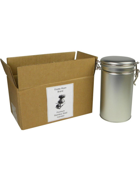 Lata Redonda de Acero Inoxidable para Té y Especias 354ml