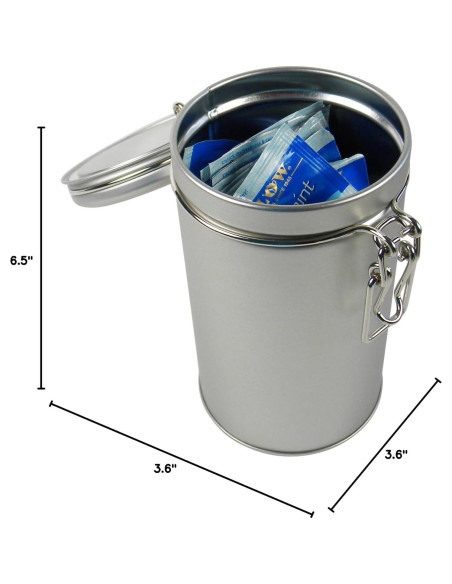 Lata Redonda de Acero Inoxidable para Té y Especias 354ml