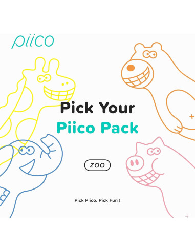 Hilo Dental Sin Sabor Piico para Niños - 80 Unidades Zoo