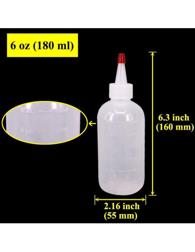 Paquete de 12 Botellas de Squeeze 180ml Belinlen con Tapas Rojas