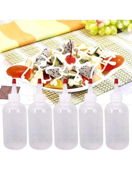 Paquete de 12 Botellas de Squeeze 180ml Belinlen con Tapas Rojas