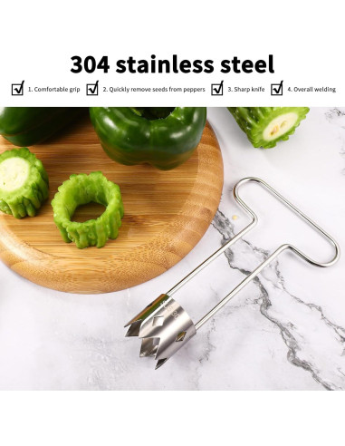 Descorazonador de Frutas y Verduras Lyreh Acero Inoxidable 16x9.5cm