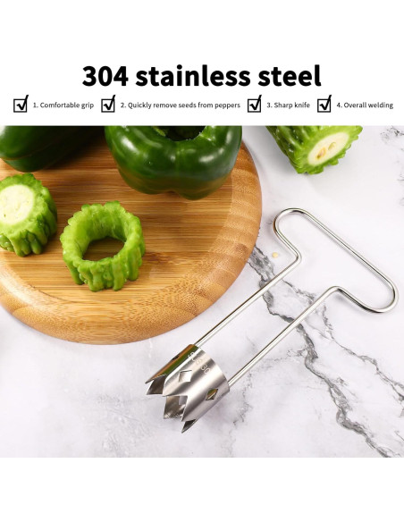 Descorazonador de Frutas y Verduras Lyreh Acero Inoxidable 16x9.5cm