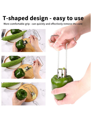 Descorazonador de Frutas y Verduras Lyreh Acero Inoxidable 16x9.5cm