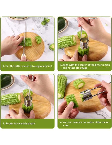 Descorazonador de Frutas y Verduras Lyreh Acero Inoxidable 16x9.5cm