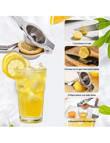 Exprimidor de Limón LOGJAM 3 Pcs Acero Inoxidable y Manual