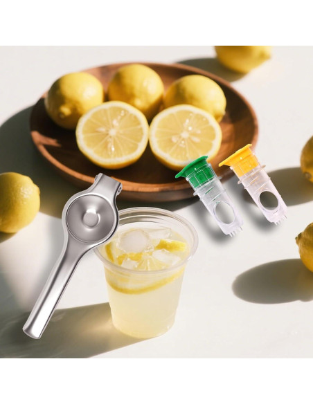Exprimidor de Limón LOGJAM 3 Pcs Acero Inoxidable y Manual