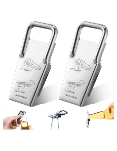 Abrebotellas 3 en 1 Gulfmew de Acero Inoxidable - 2 Pcs