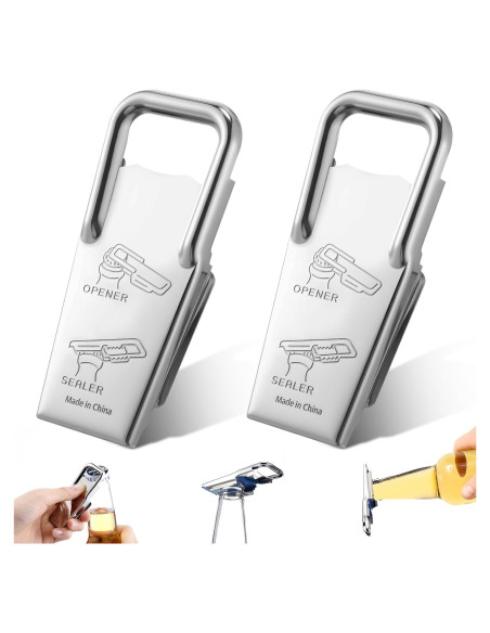 Abrebotellas 3 en 1 Gulfmew de Acero Inoxidable - 2 Pcs