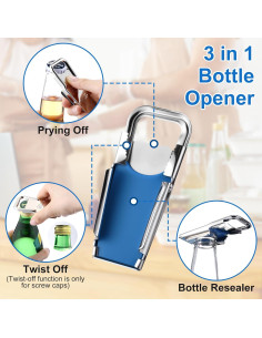 Abrebotellas 3 en 1 Gulfmew de Acero Inoxidable - 2 Pcs 2
