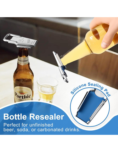 Abrebotellas 3 en 1 Gulfmew de Acero Inoxidable - 2 Pcs