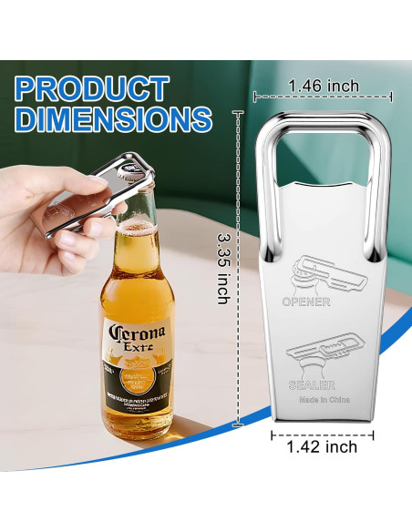 Abrebotellas 3 en 1 Gulfmew de Acero Inoxidable - 2 Pcs