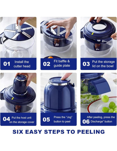 Pelador Eléctrico Automático Genérico USB 50W Azul