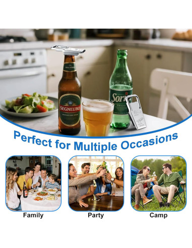 Abrebotellas 3 en 1 Gulfmew de Acero Inoxidable - 2 Pcs