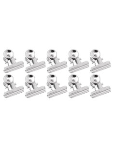 10 Clips de Agarre Bulldog Acero Inoxidable Tebatu 2.2cm
