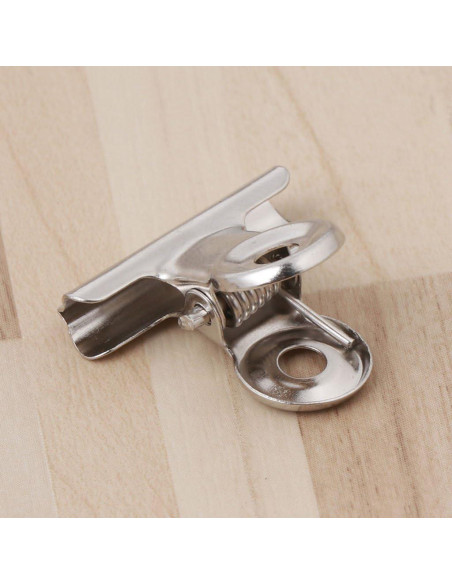 10 Clips de Agarre Bulldog Acero Inoxidable Tebatu 2.2cm