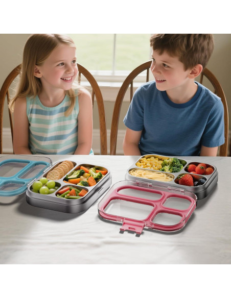 Caja de Almuerzo Bento G.a HOMEFAVOR 800 ml Rosa 4 Compartimentos