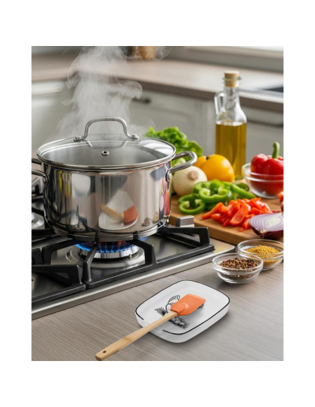 Soporte para Cucharas de Cerámica WSLCHOVE Pollo Divertido 14.73x11.37cm