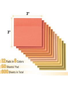 Notas Adhesivas Mr. Pen 3x3 cm Otoño Tierra 600 Hojas 2