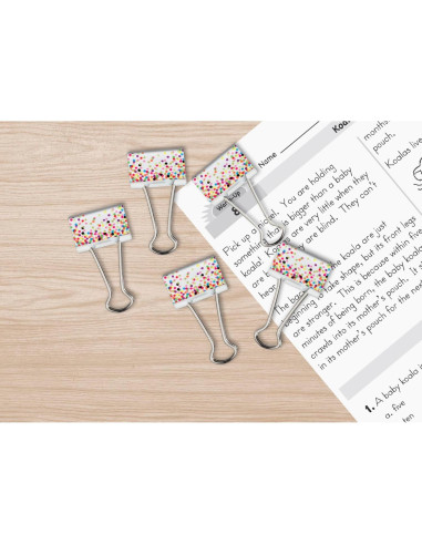 Clip de Carpeta Mediano Confetti Recursos Creados por Maestros