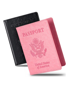 Pack 2 Fundas de Pasaporte PU Honmein - Impermeables y Ligeras