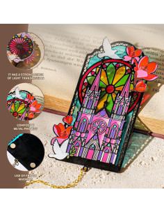 Marcador de Libros Gótico DORWBIAO con Colgante y Imanes 2