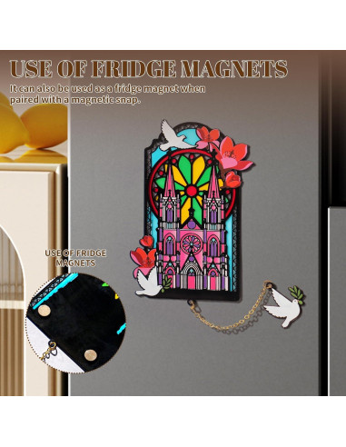 Marcador de Libros Gótico DORWBIAO con Colgante y Imanes