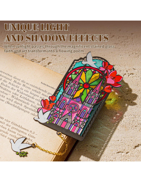 Marcador de Libros Gótico DORWBIAO con Colgante y Imanes