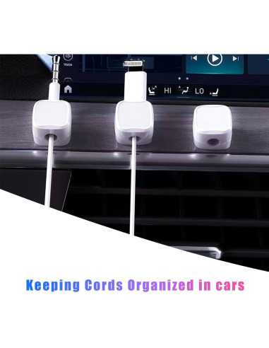 Organizador de Cables MCOTOP 12 PCS Adhesivo Blanco 0.68 cm