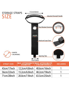 Correas de Almacenamiento Apromisith 43/56/71 cm Alta Resistencia 2