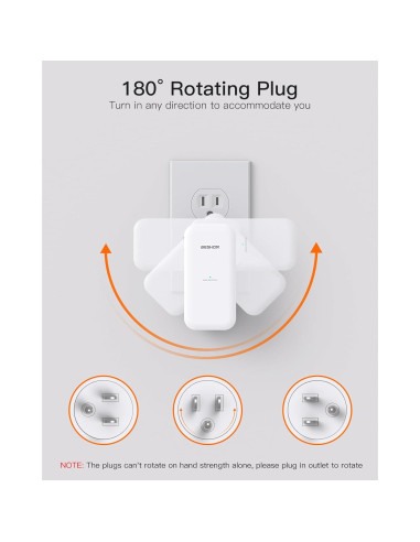 Extensor de Enchufe BESHON 6 AC con Protector 900J Giratorio